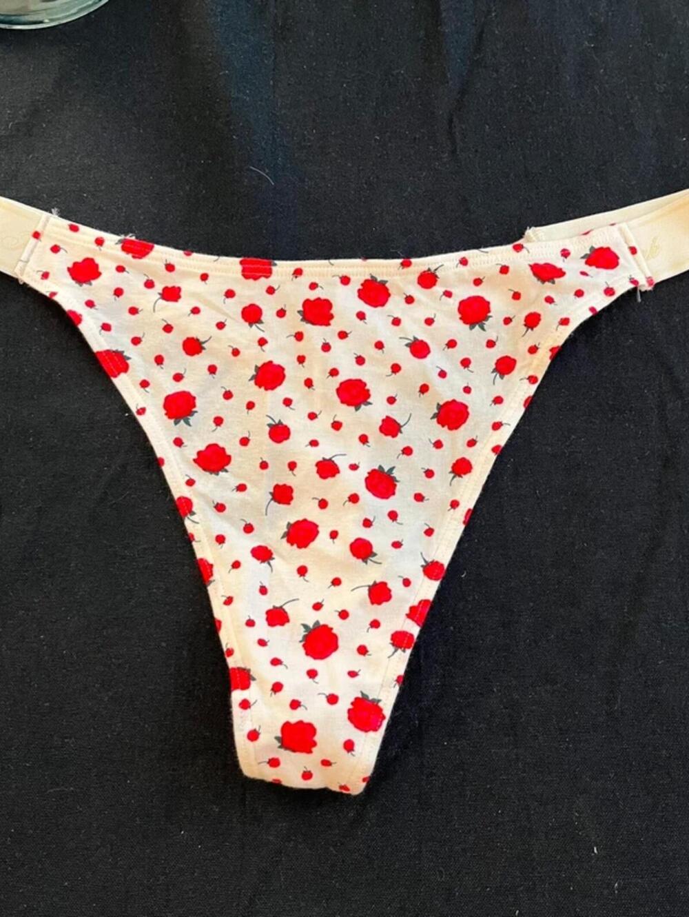 Victoria’s Secret pink strawberry high leg thong panties